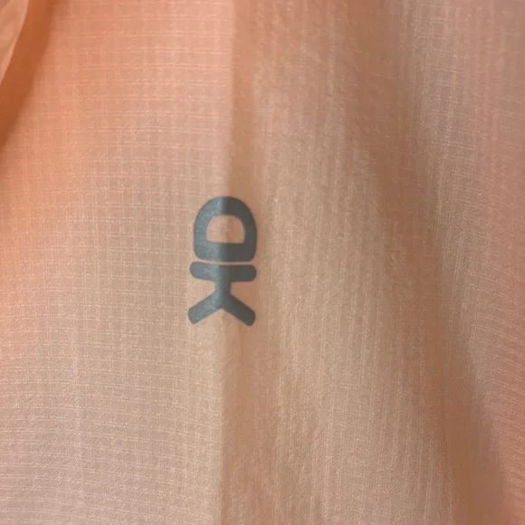 🧡 Little Donkey Andy Lightweight Windbreaker Jacket Peach Blue Zip Medium 🧡 - Picture 3 of 13